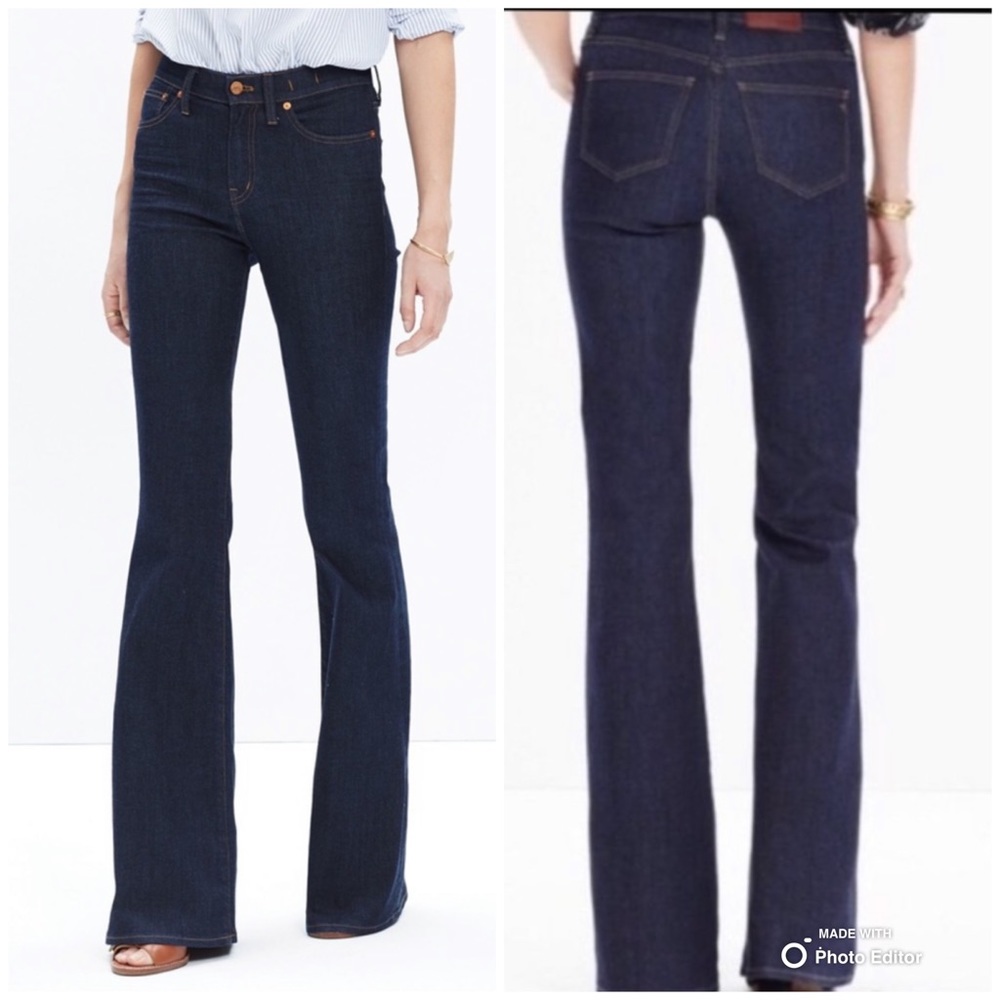 Madewell Flea Market Flare Dark Wash Jean 27